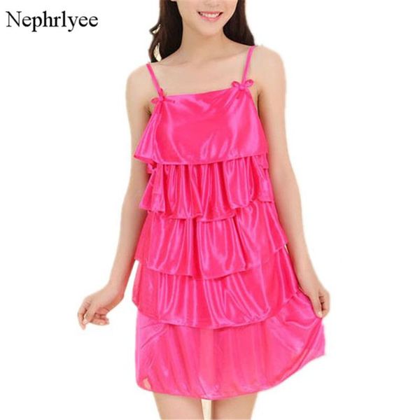 

spaghetti strap night dress summer women nightgown solid color backless gown satin sleepwear homewear slp165 women's, Black;red