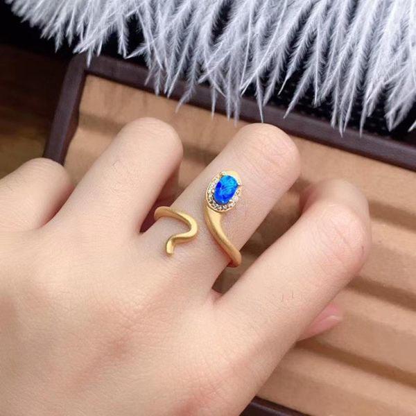 

cluster rings gift real natural the giftfor your girl friend opal ring 925 sterling silver fine jewelry, Golden;silver