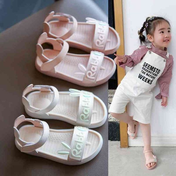 

girls' sandals 2021 summer new korean princess shoes baby soft sole, Black;red