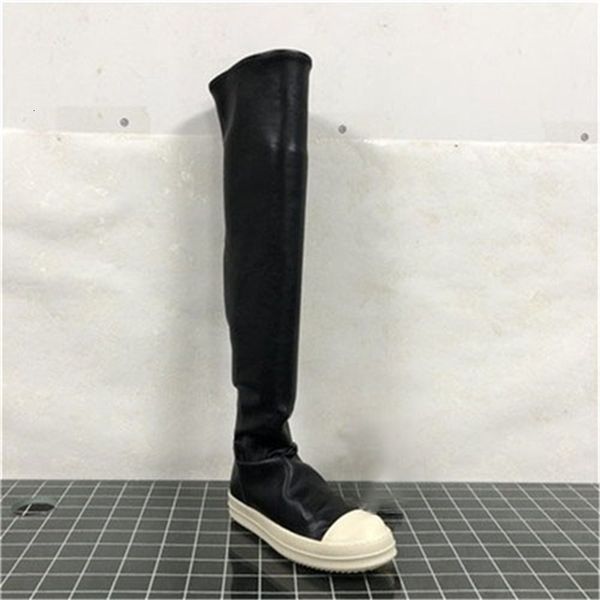 

boots spring women's soft leather knee-high fashion high qx1a, Black