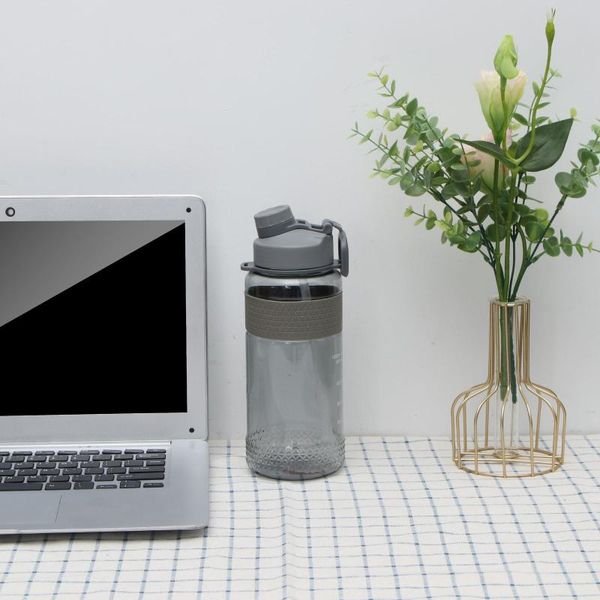 

outdoor leakproof drinkware large capacity sports water bottle 1000ml portable cup plastic my drink with straw