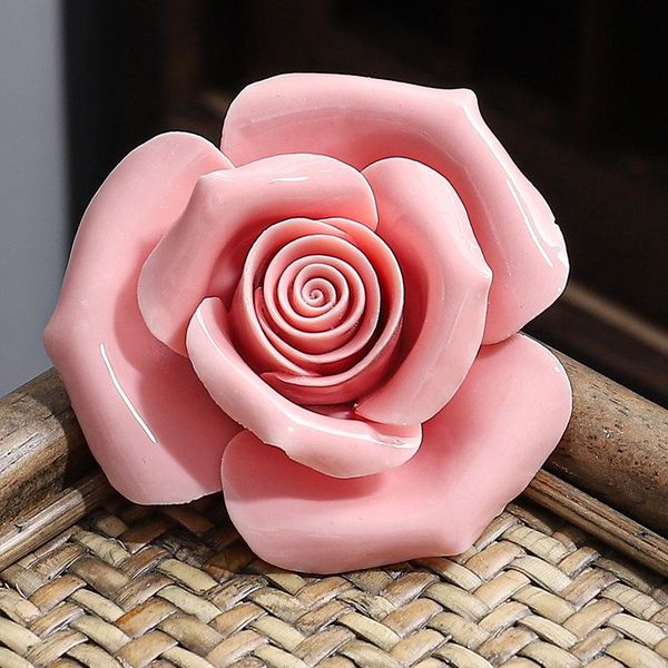 

chandelier crystal 5pcs/lot handmade pink rose for lamp lighting fixture 5.5cm x 3cm ceramic flower pendant lights d105