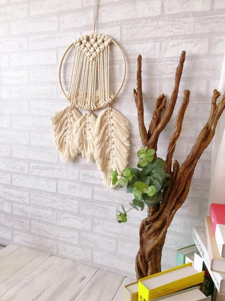 

white feathers dream catcher decorative objects & figurines