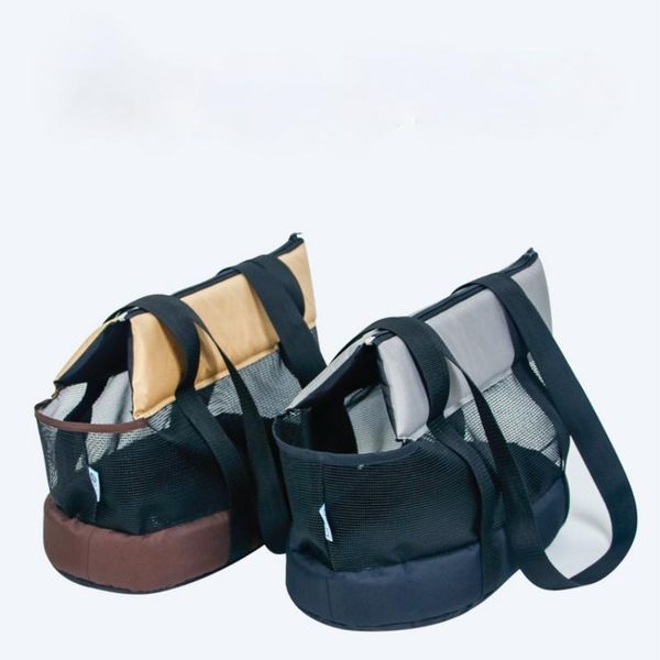 

cat carriers,crates & houses breathable net yarn carrier bag collapsible single shoulder bags travel puppy carrying soft small pet handbag s