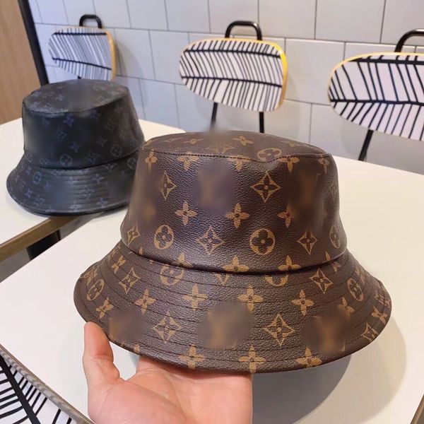 

2021 men designer bucket hat full letter designers hats outdoor luxury hip hop leather women sunhat, Blue;gray