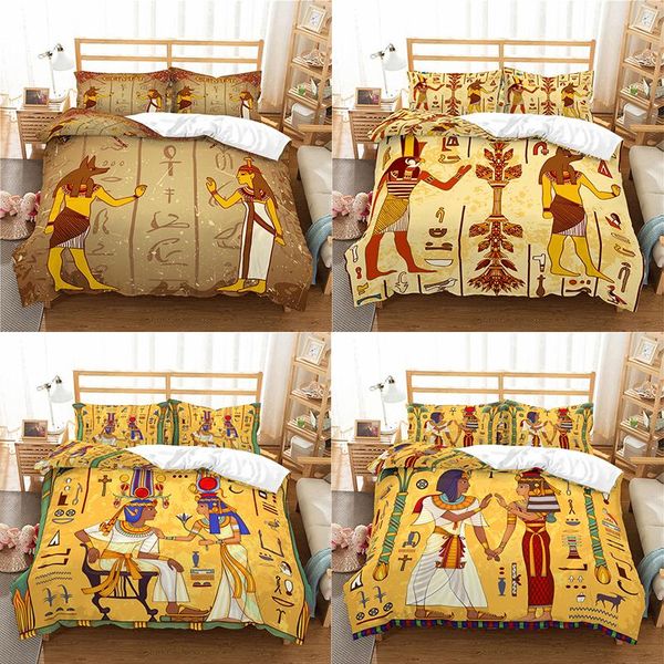 

bedding sets home textile luxury 3d indians print 2/3pcs comfortable duvet cover pillowcase  and king eu/us/au size