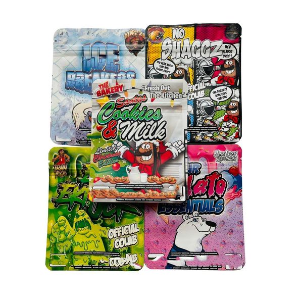 

packaging bags 3.5g mylar bags medicated infused edible edibles packaging smell proof runtz baggies resealable ice cream