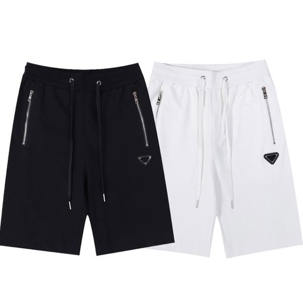 

summer designer shorts sweatpants famous mens women paris geometry printed pants fashion casual cotton zip pocket breeches, White;black