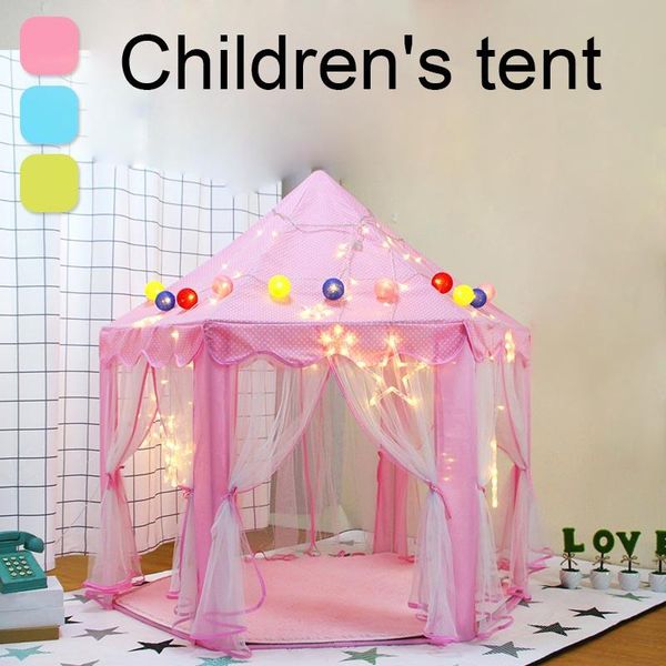 

children princess pink castle tents portable boys girls indoor outdoor garden folding play tent lodge kids balls pool playhouse