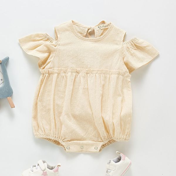 

casual baby girl short sleeve pure color rompers newborn summer kids infant baby girl clothes jumpsuits, Blue