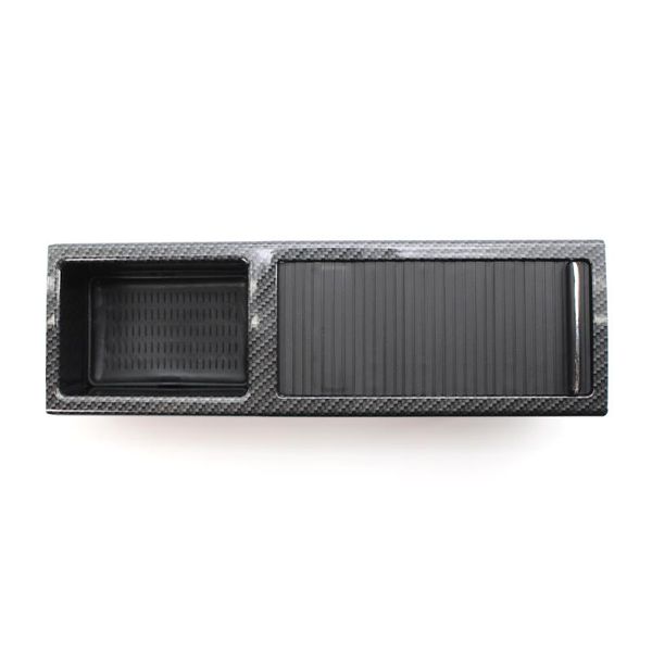 

car organizer center console cup holder carbon fiber style tray water storage