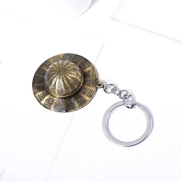 

keychains creative pirate king straw hat metal keychain luffy man skeleton animation peripheral film gifts, Silver