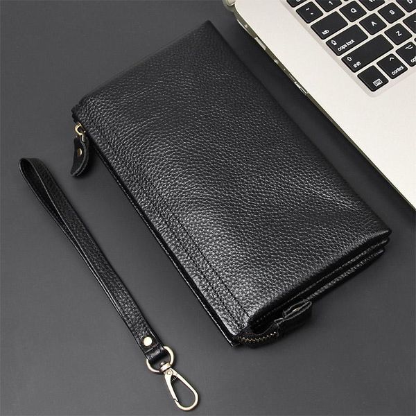 

wallets j.m.d 100% real genuine leather clutch bag men's wallet classic long wrist 8071a-2, Red;black