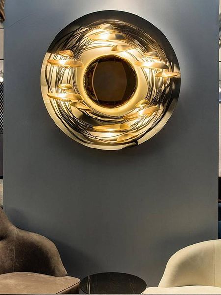 

wall lamps modern light luxury hanging painting design living room background lamp villa decoration bedside art