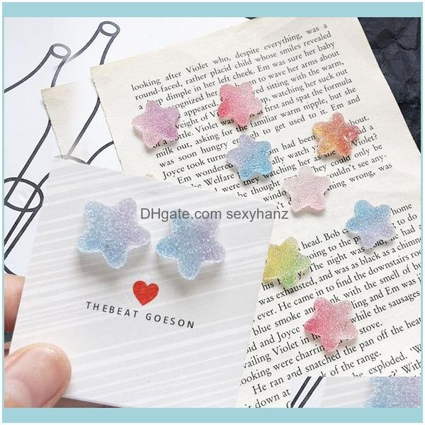 

charm jewelrywomen stars love gradient rubber candy colors earrings with soft cute studs for little girl gifts drop delivery 2021 f9rqe, Golden