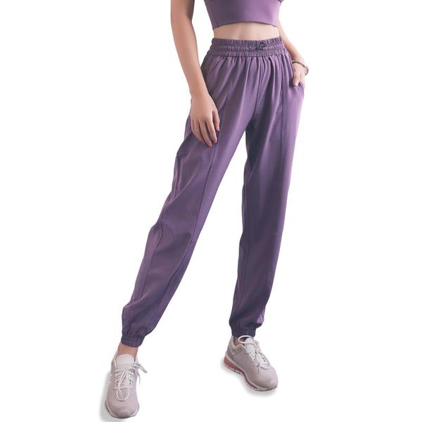 

women's pants & capris high-end women drawstring high waist fitness peach-buttock loose leisure bunched feet elastic sports, Black;white