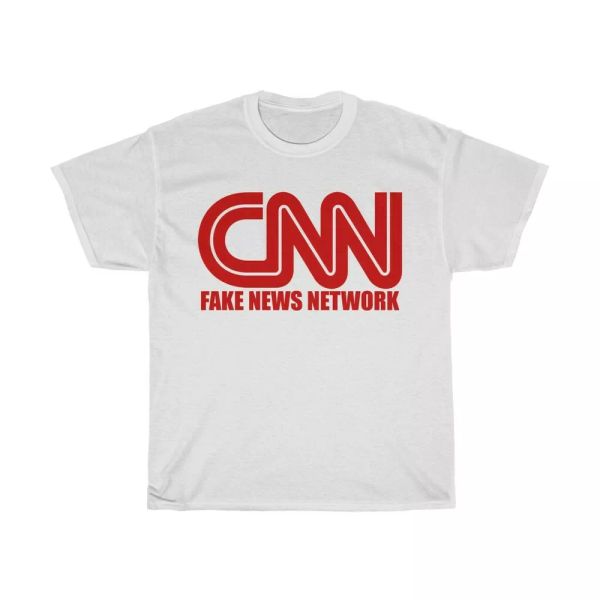 

copy of cnn fake news network heavy cotton tee, White;black