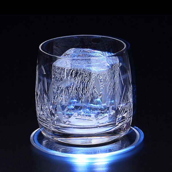 

mats & pads cocktail flash bar mat acrylic ultra-thin led lighting round base lamp placemat for dining table