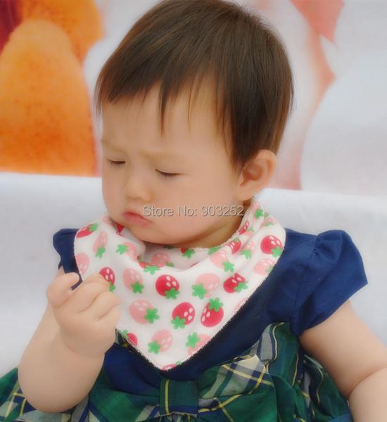 

bibs & burp cloths 3pieces/set-3 deisgns/set 2 layers baby cute waterproof bibs/designer bibs/flower prints modeling