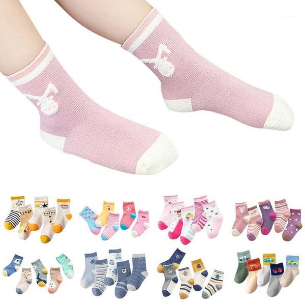 

socks 1pair kids cartoon printed spring autumn long sock, Pink;yellow