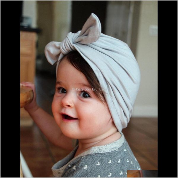 9 colori Neonate Neonate Capelli Archi Cappello Nato Crochet Beanie Cappelli Head Wraps Infant Bambini India Cappelli Bambini Latte Berretto di seta 0B77T Iqor1