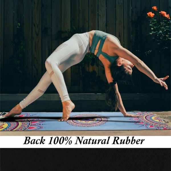 

yoga mats color printing natural rubber non-skid mat suede perspiration sports can clean blanket