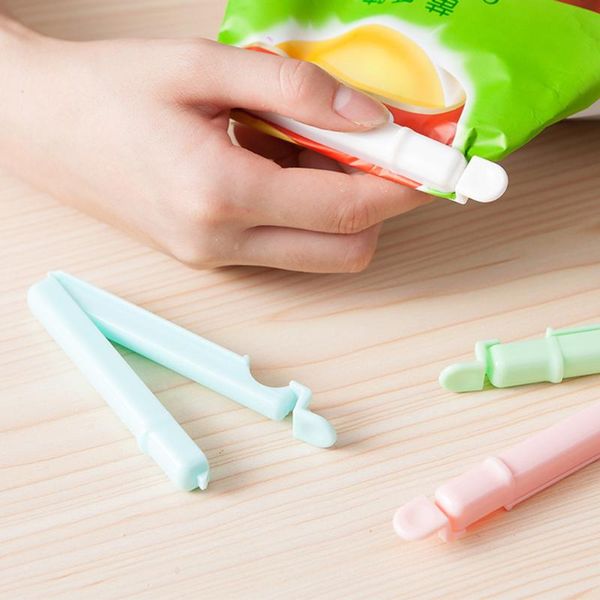 

suction type solid color bag sealing clip set preservation plastic snack pouch clips