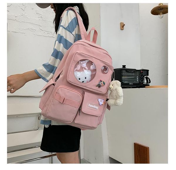 

cute high school student backpack ins simple and versatile junior travel