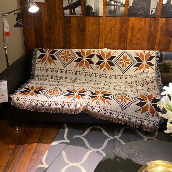 

blankets nordic ethnicity strip sofa blanket home decoration tapestry throw bed nap leisure display