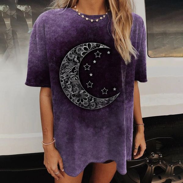 

tee vintage tie dye graphic print shirts for woman oversized haphazard harvest harajuku neck short sleeve fashion clothes, White