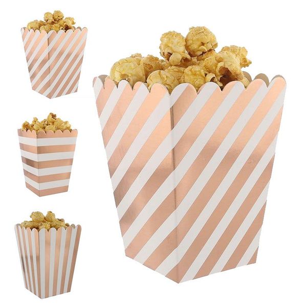 

gift wrap 8pcs paper popcorn boxes bag candy snack favor bags birthday wedding party decorations kids baby shower