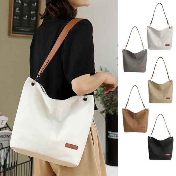 

evening bags 2021 female student large-capacity bag canvas shoulder 2022 for women ladies leisure causial