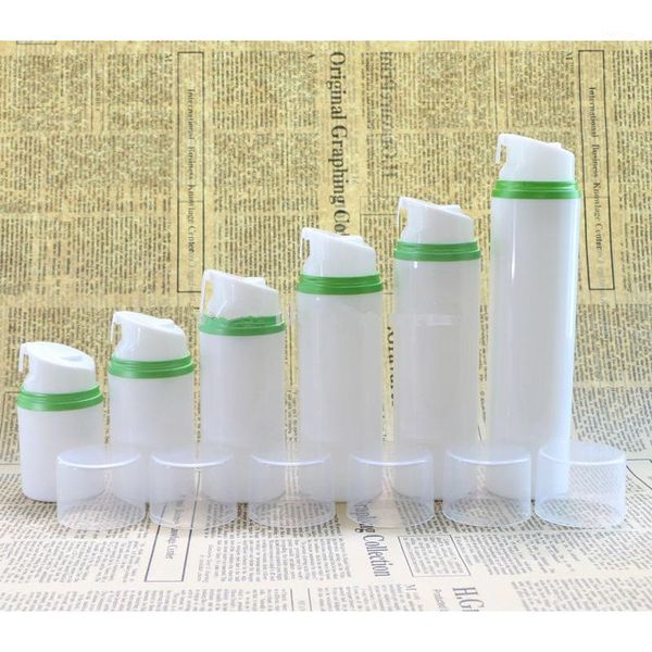 

storage bottles & jars clear cap cosmetic container green edge empty airless pump plastic makeup tools lotion bottle f095