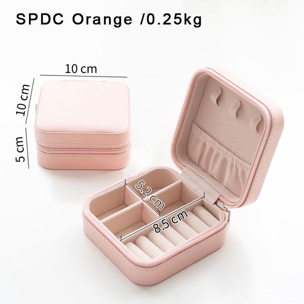 

jewelry pouches, bags orange small travel storage box girl portable pu leather earrings ring necklace jewellery case organizer, Pink;blue