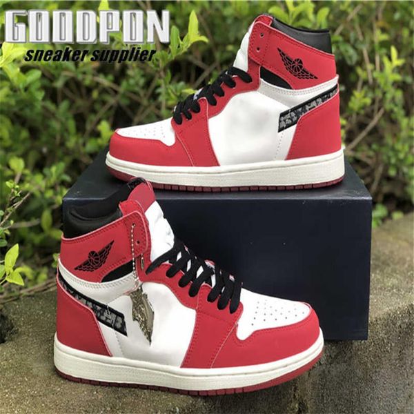 

2021 release high go jumpman 1 mens womens basketball shoes 1s white/red fashion outdoor sneakers cn8607-006a58