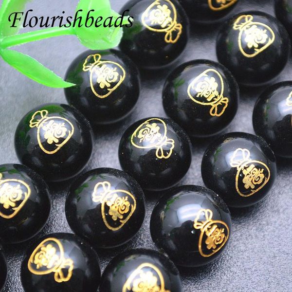

other natural black agate money bag beads round spacer loose stone for jewelry making diy bracelet