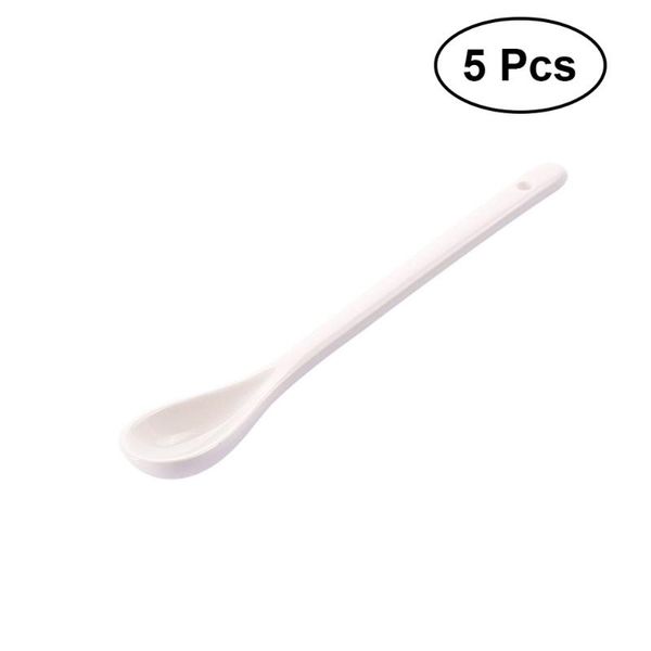 

pcs porcelain tableware dinner spoons reusable soup set large with long handle for home and restaurant(large siz