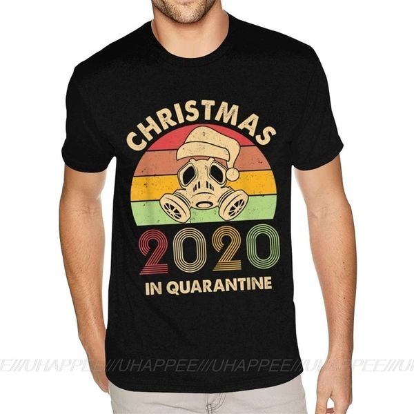 Christmas In Quarantine T-Shirt Ragazzi Distressed Print Tshirt Homme Maniche corte Abbigliamento di marca economico 210324