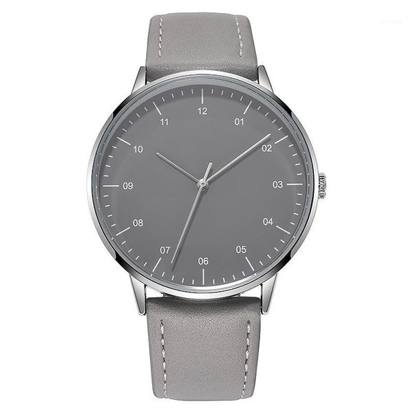 

wristwatches men casual business watch japan miyota movement leather watchband water resistant simple design minimalism, Slivery;brown