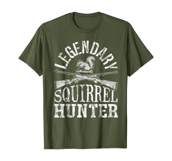 

legendary squirrel hunter t shirt hunting funny vintage gift, White;black