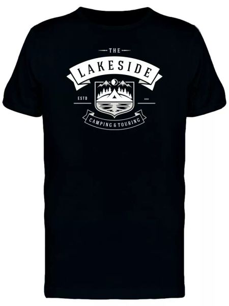 

the lakeside touring logo men's tee -image by shutterstock, White;black