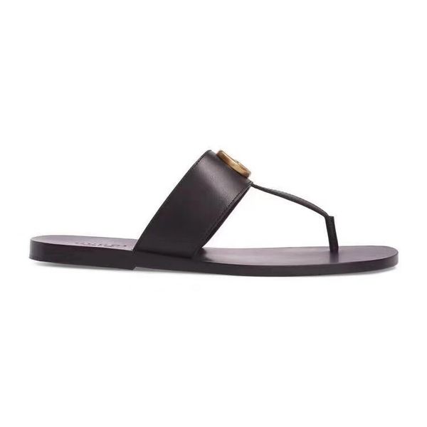 

2021 designer woman slippers men slipper gear bottoms flip flops women luxury sandals fashion causal flip flop size 35-45 with box, Black
