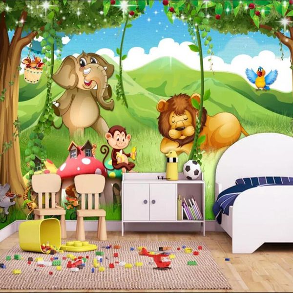 

wallpapers milofi custom 3d wallpaper mural forest animal kingdom children's room background wall for living bedroom decoration painti