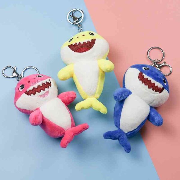 

creative shark baby pendant marine animal schoolbag key chain pendant doll machine gift