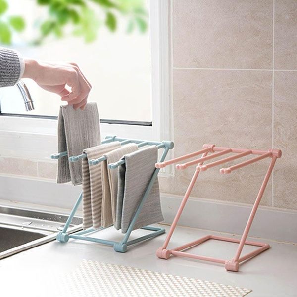 

kitchen storage & organization 1pcs towel hanger foldable durable easy to clean vertical table rack cup holder accessories