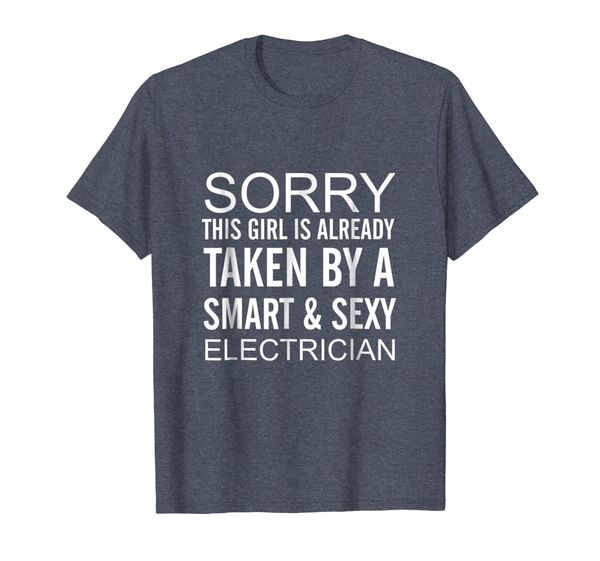 

sorry this girl is taken by a smart electrician shirt, White;black