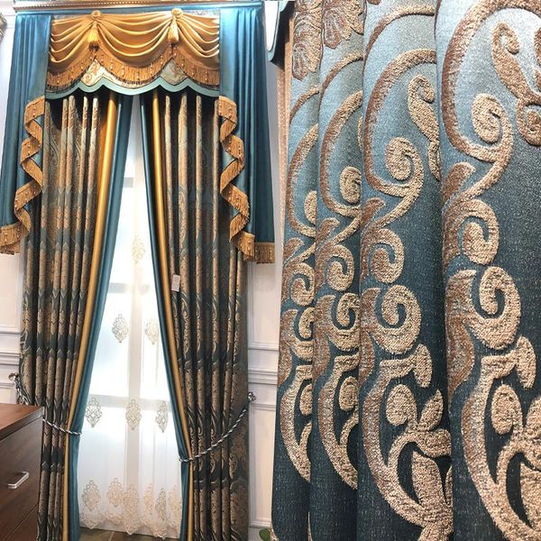 

curtain & drapes european style curtains for living room bedroom chenille embroidered window luxurious atmosphere duple building