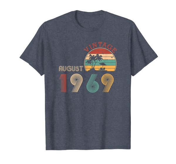 

vintage summer august 1969 vintage 50 years old tshirt gifts, White;black