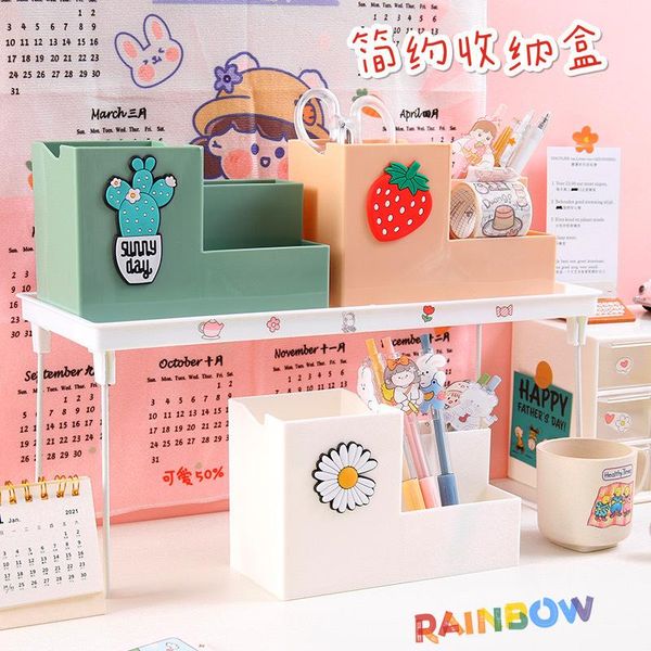 

cosmetic bags & cases deskpencil pen organizer sundries case remote control storage box desk office school stationery holder collection