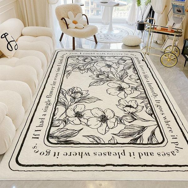 

carpets living room carpet nordic large non slip area rugs flower pattern rug modern kids play mats yoga pad home decor